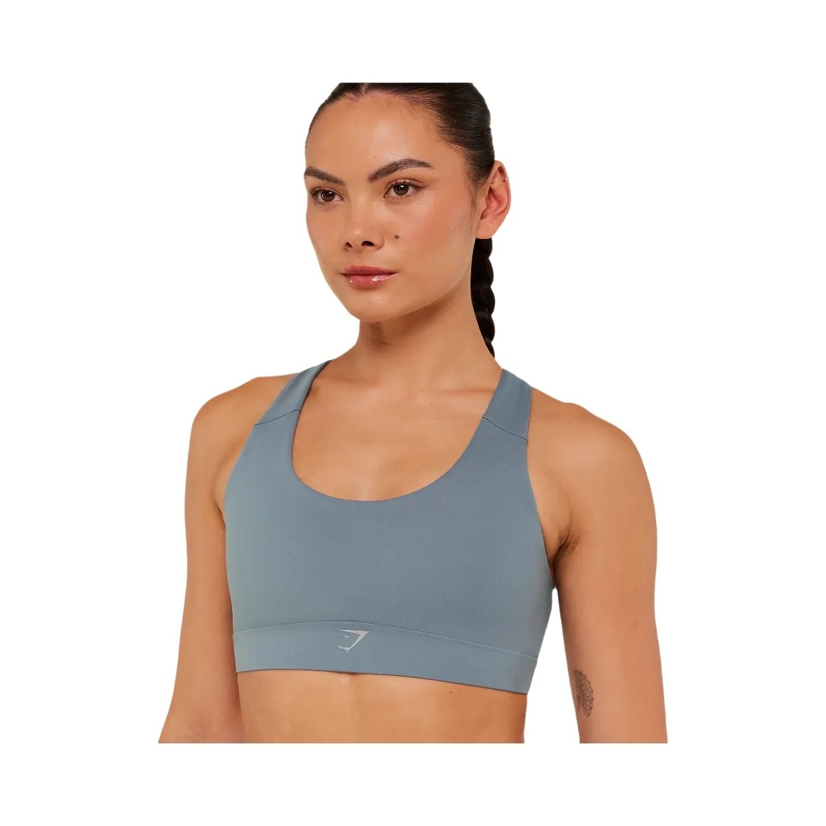 Gymshark Medium Support Running Sports Bra "Iron Blue" - HypeFly India View 6