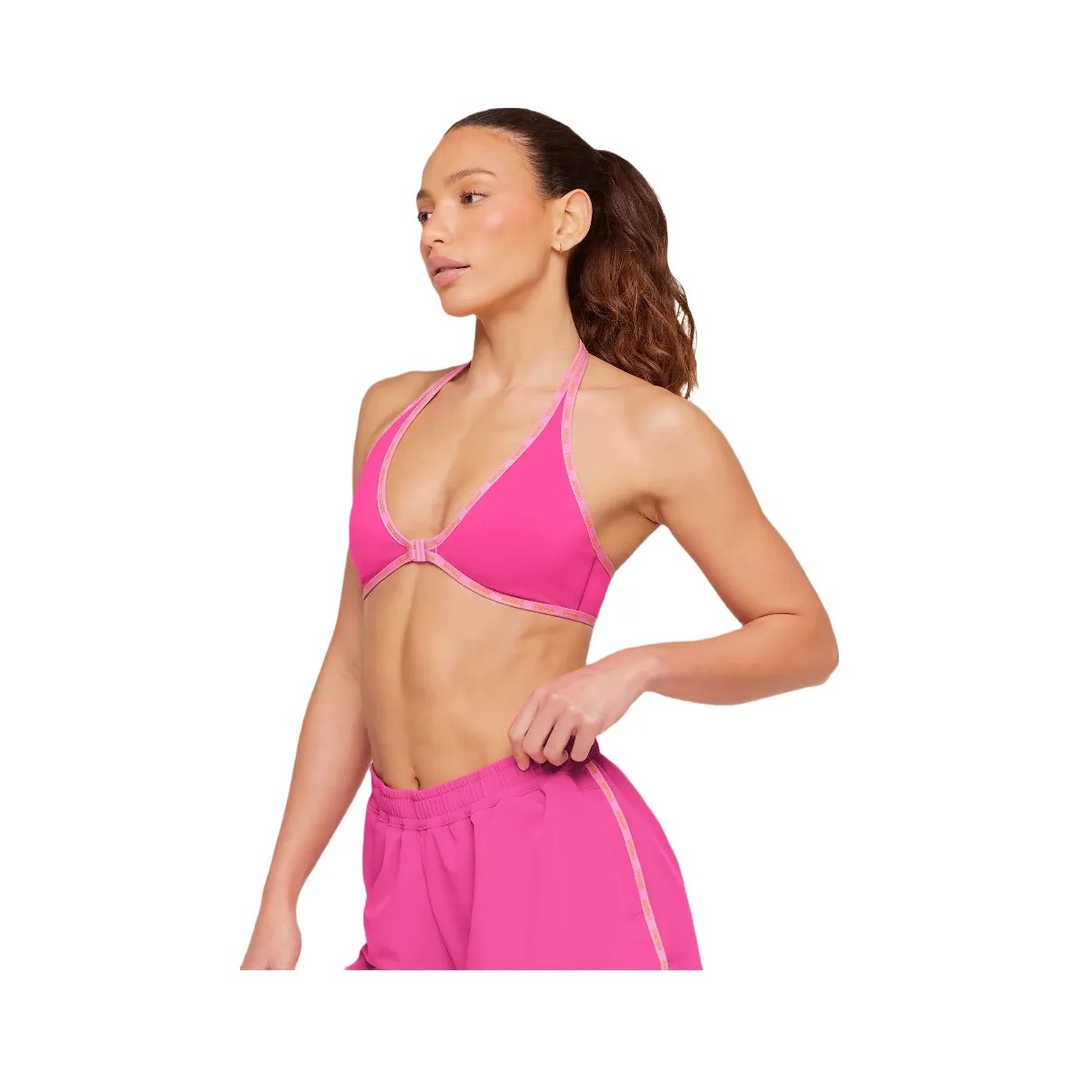 Gymshark Micro Logo Clasp Minimal Bra "Super-Set Pink" - HypeFly India View 3