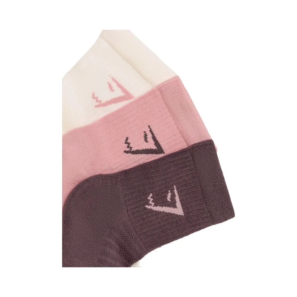 Gymshark Midi Socks 3pk "Soft White Light Pink Cool Brown" - HypeFly India View 2