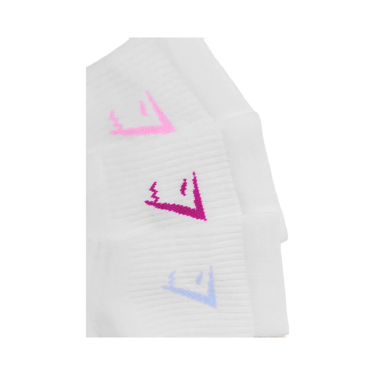 Gymshark Midi Socks 3pk "White Chilled Blue Focus Pink Super-Set Pink" - HypeFly India View 2