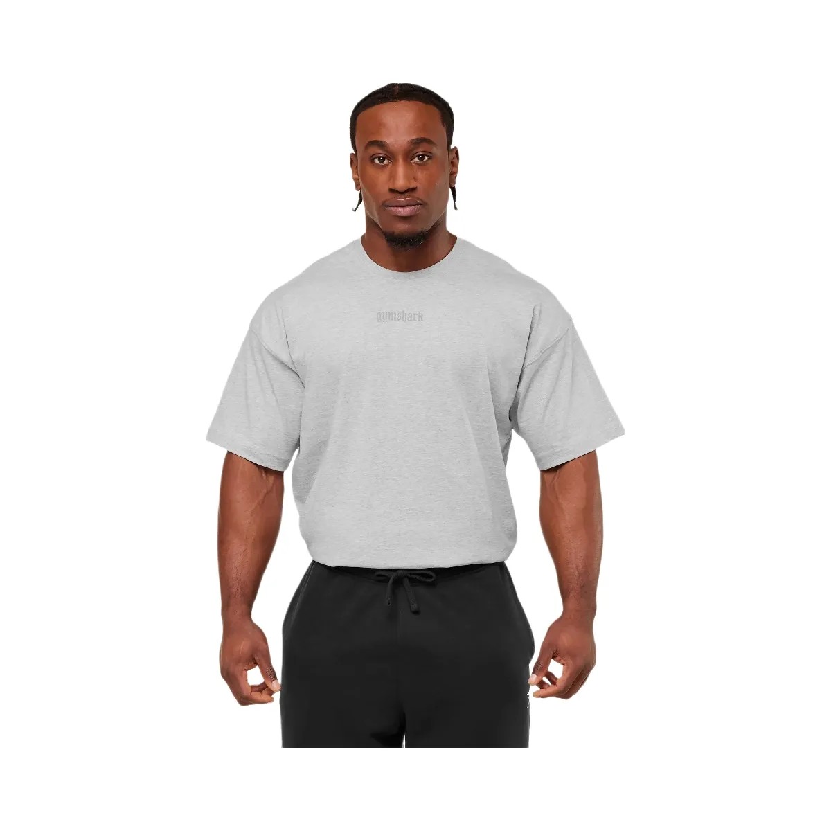 Gymshark Olde English T-Shirt "Bros Soft Grey Marl" - HypeFly India View 1