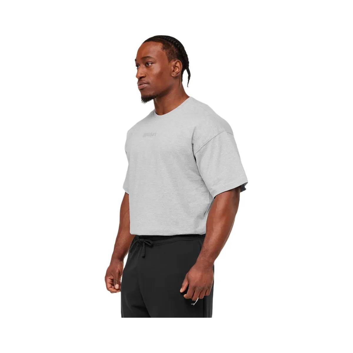 Gymshark Olde English T-Shirt "Bros Soft Grey Marl" - HypeFly India View 3