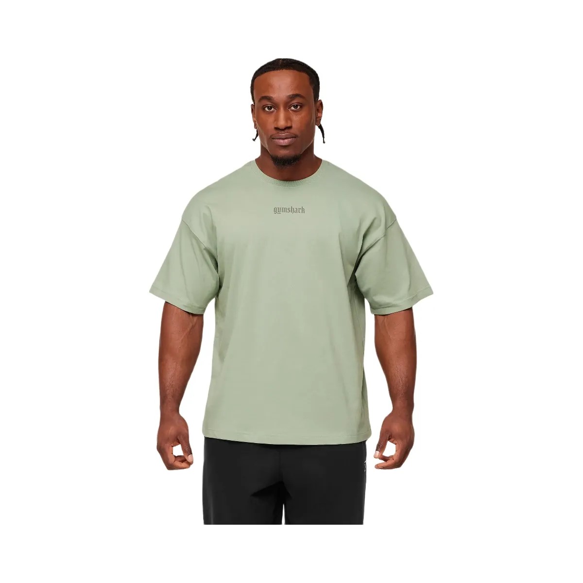 Gymshark Olde English T-Shirt "GS Haze Green" - HypeFly India View 1