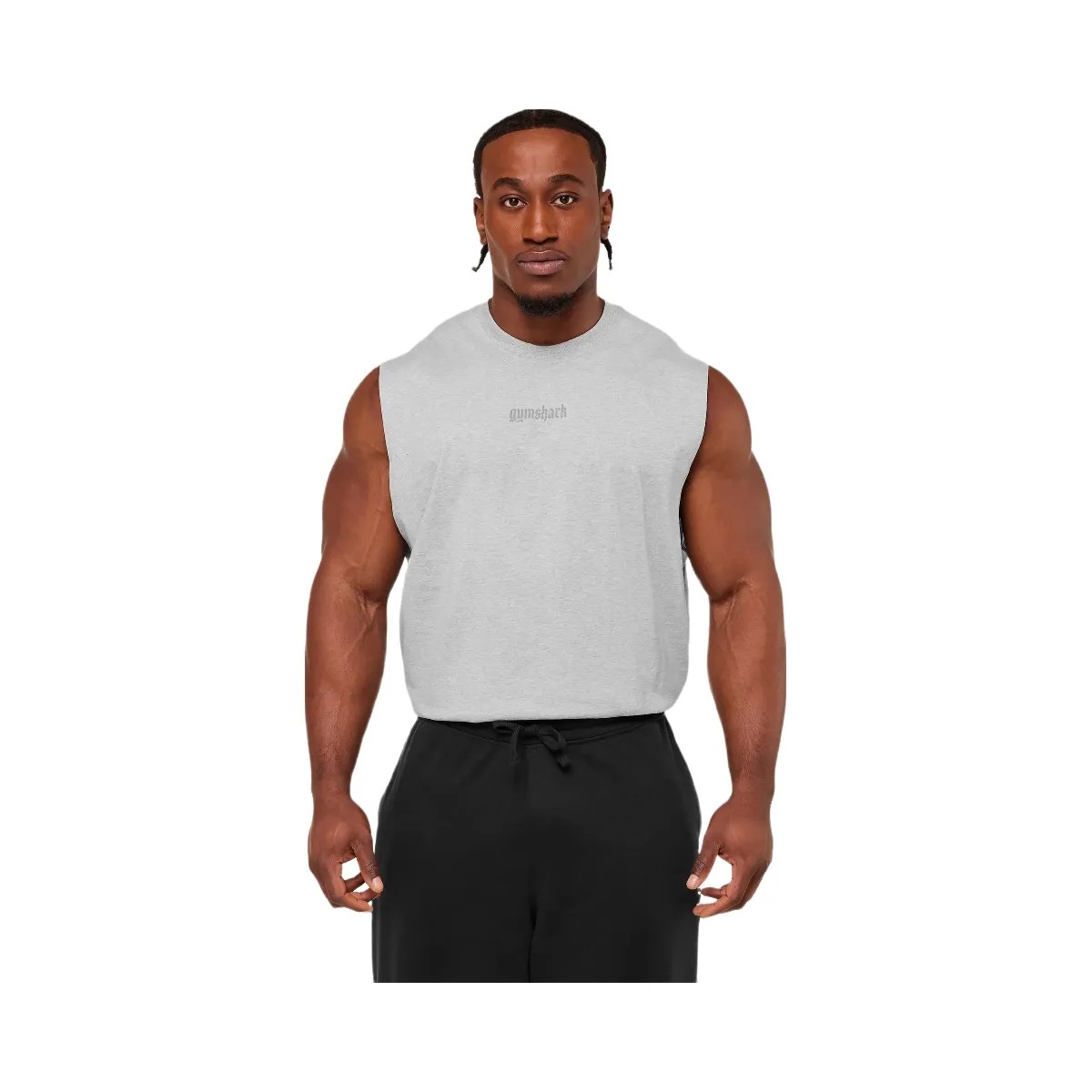 Gymshark Olde English Tank "Bros Soft Grey Marl" - HypeFly India View 1