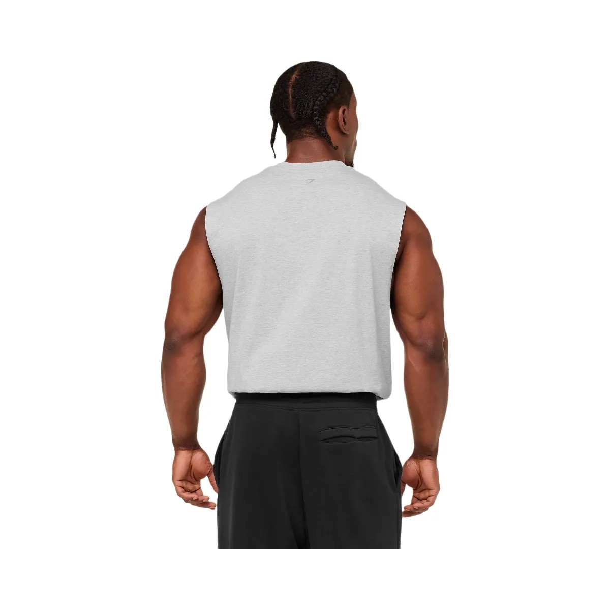 Gymshark Olde English Tank "Bros Soft Grey Marl" - HypeFly India View 2