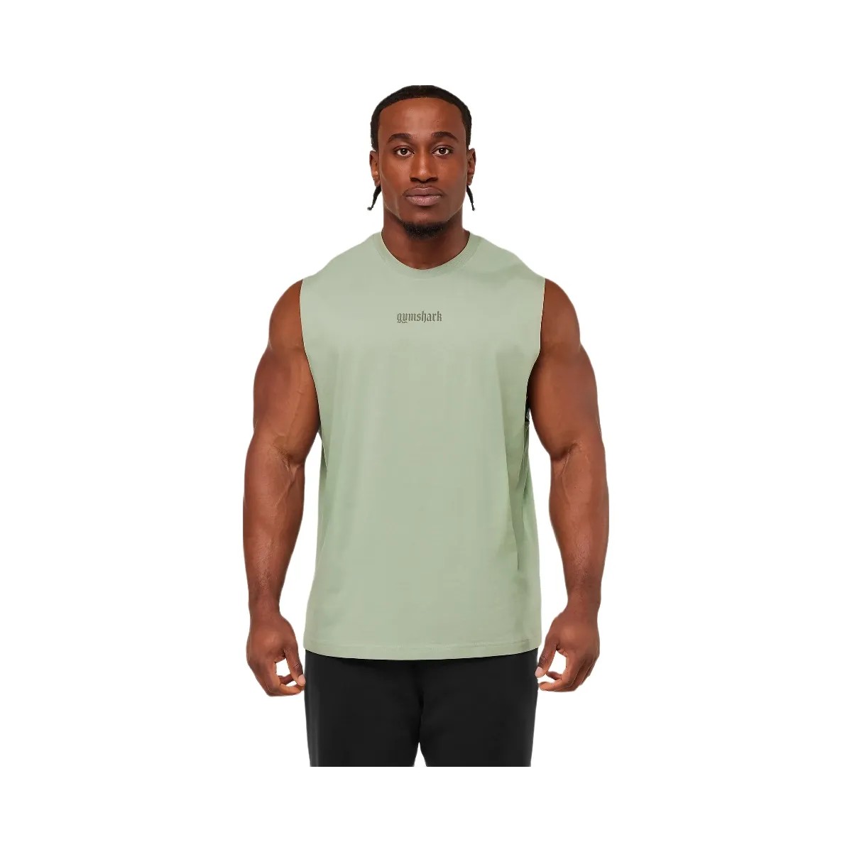Gymshark Olde English Tank "GS Haze Green" - HypeFly India View 1