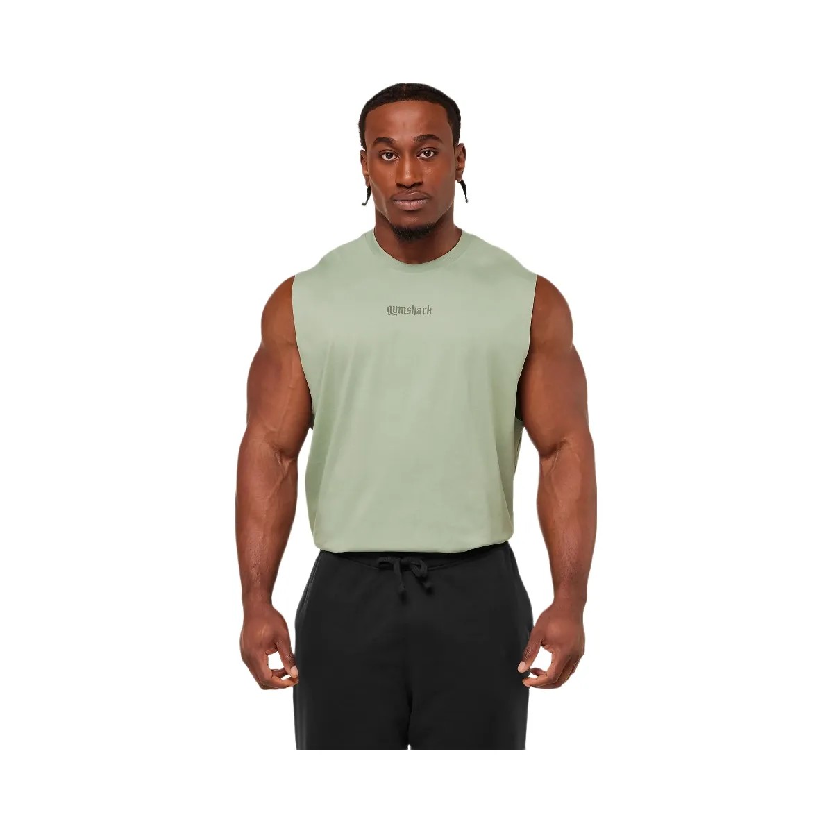 Gymshark Olde English Tank "GS Haze Green" - HypeFly India View 2