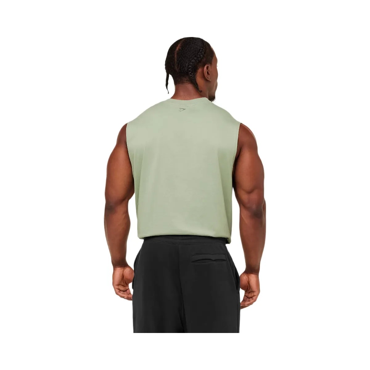 Gymshark Olde English Tank "GS Haze Green" - HypeFly India View 3