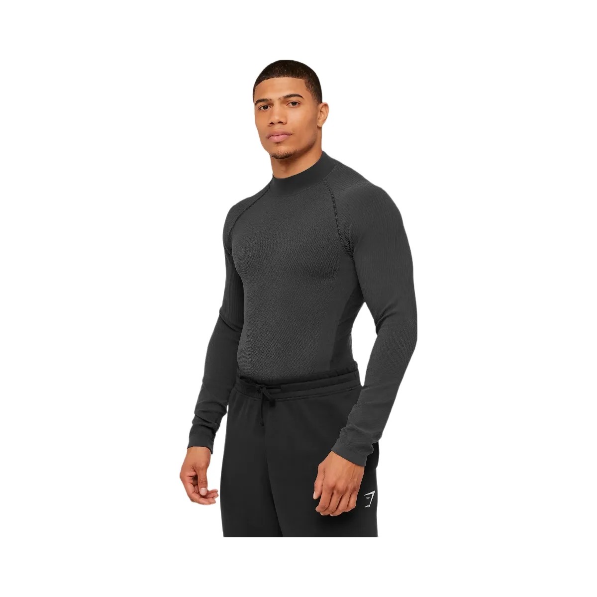 Gymshark Physique Long Sleeve T-Shirt "Grey Black" - HypeFly India View 3