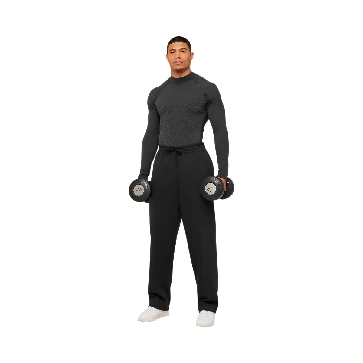 Gymshark Physique Long Sleeve T-Shirt "Grey Black" - HypeFly India View 6