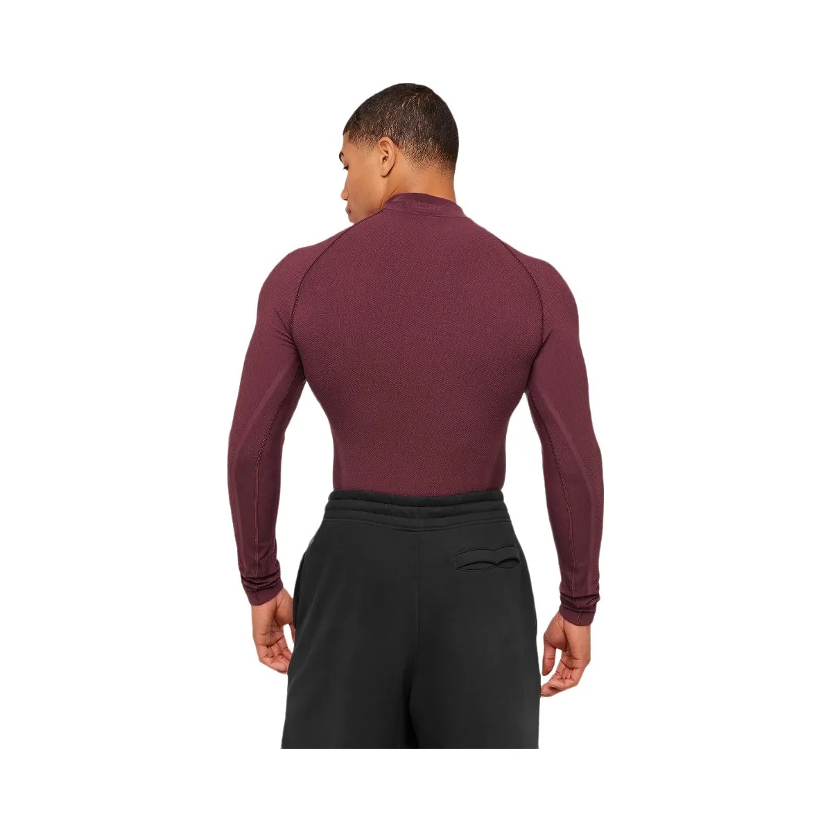 Gymshark Physique Long Sleeve T-Shirt "GS Impact Burgundy GS Cherry Purple" - HypeFly India View 2