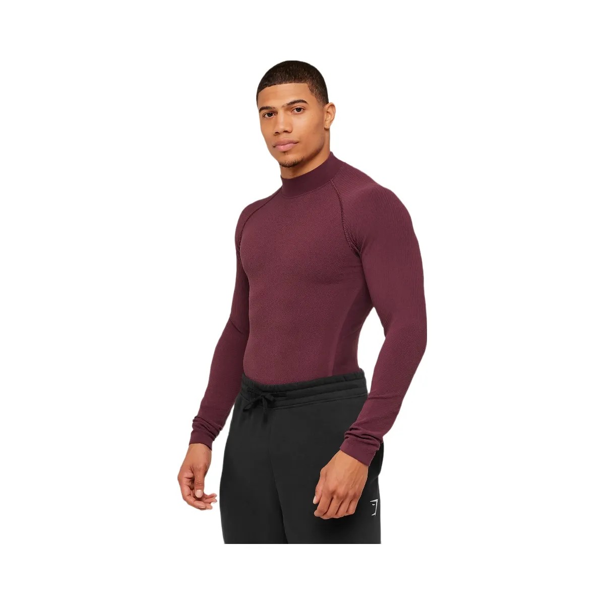 Gymshark Physique Long Sleeve T-Shirt "GS Impact Burgundy GS Cherry Purple" - HypeFly India View 3