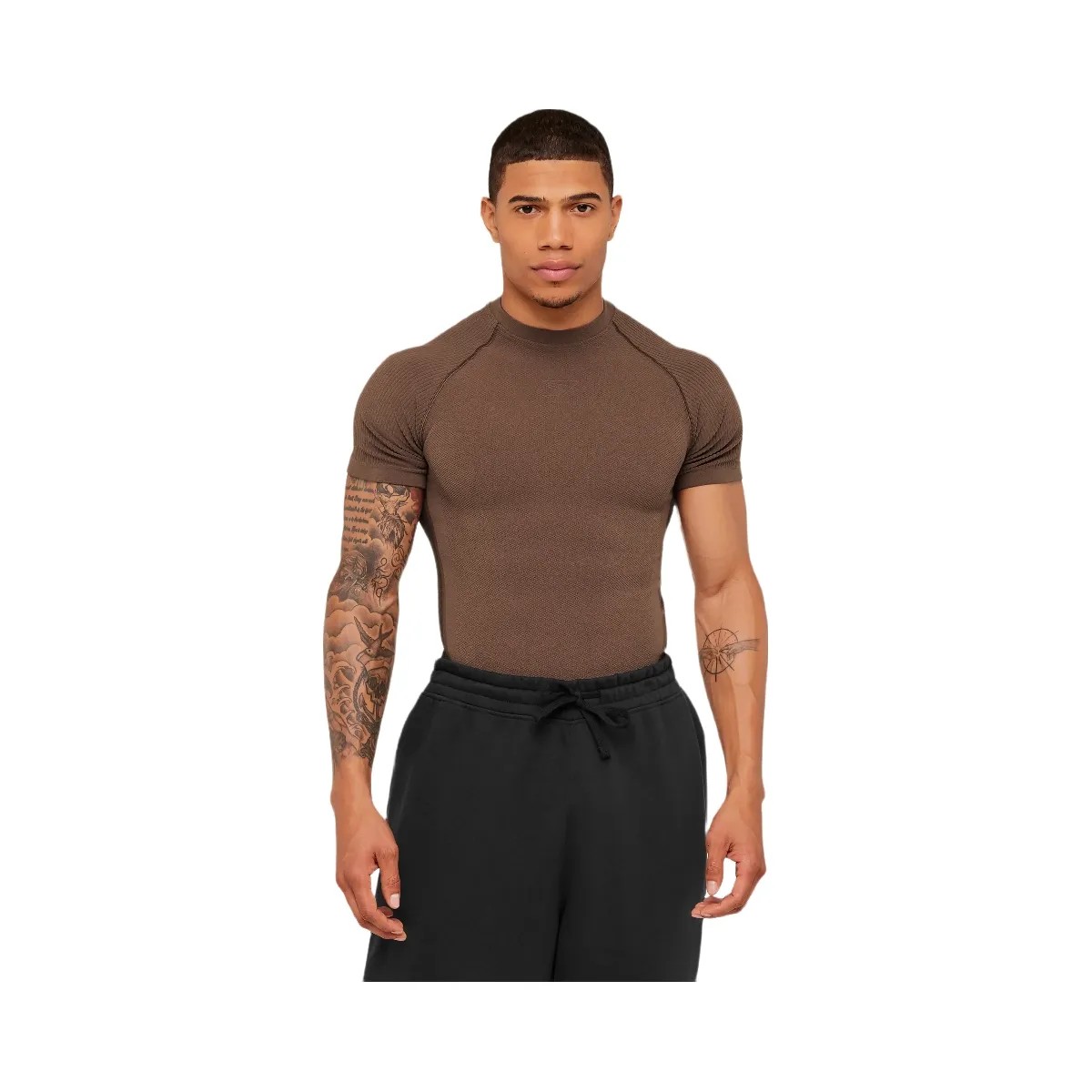 Gymshark Physique T-Shirt "Soft Brown Archive Brown" - HypeFly India View 1