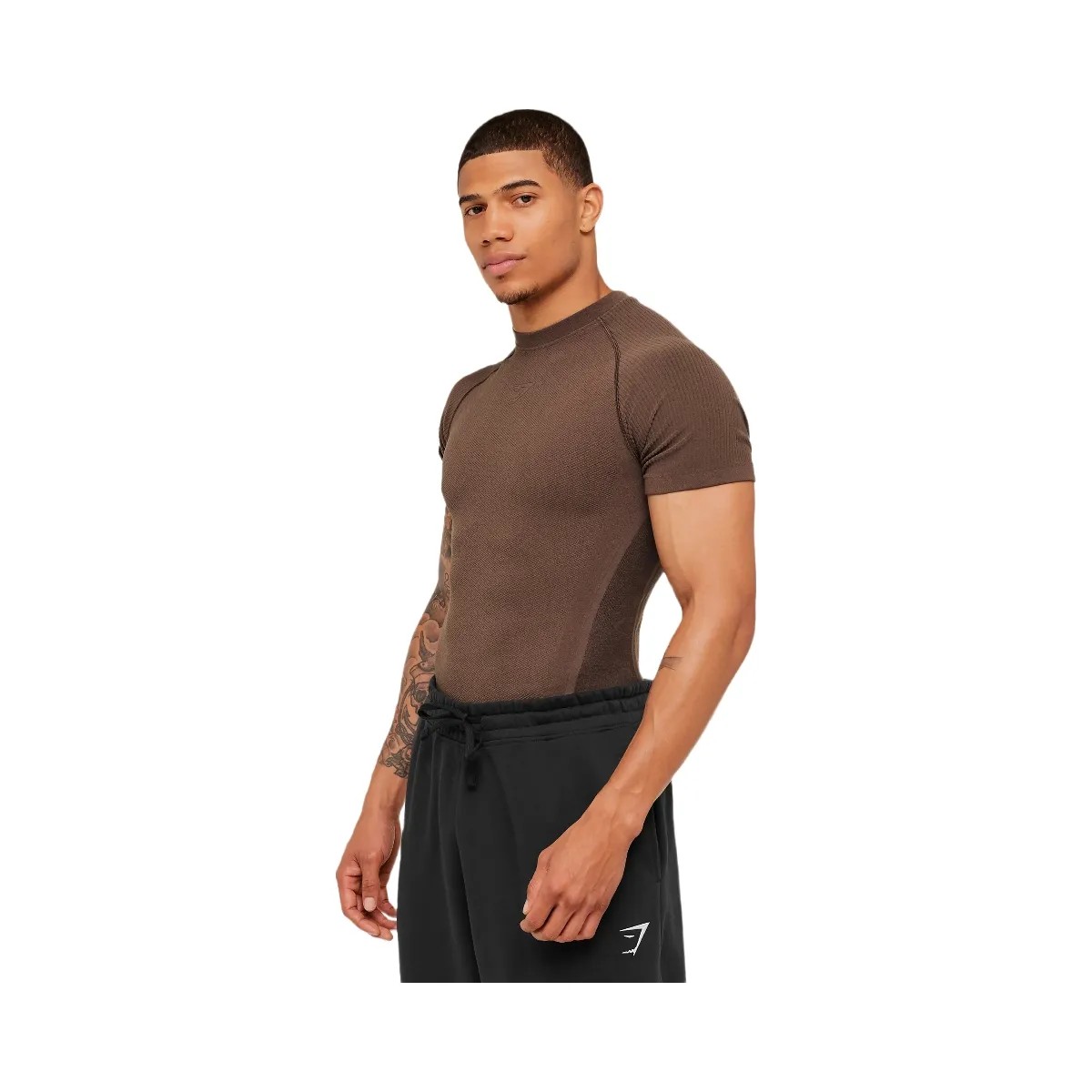 Gymshark Physique T-Shirt "Soft Brown Archive Brown" - HypeFly India View 3