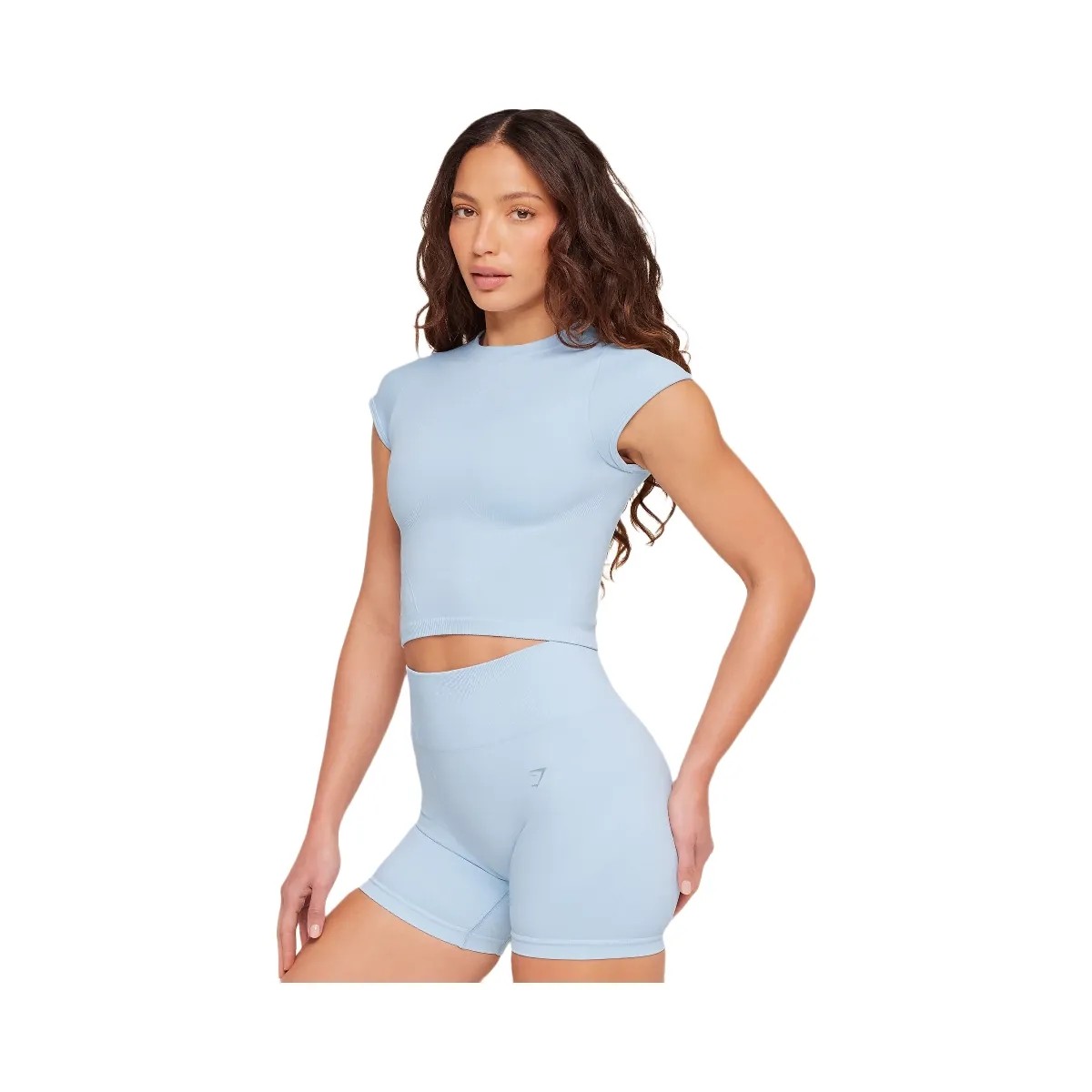 Gymshark Poise Crew Neck Short Sleeve Top "Chilled Blue" - HypeFly India View 3