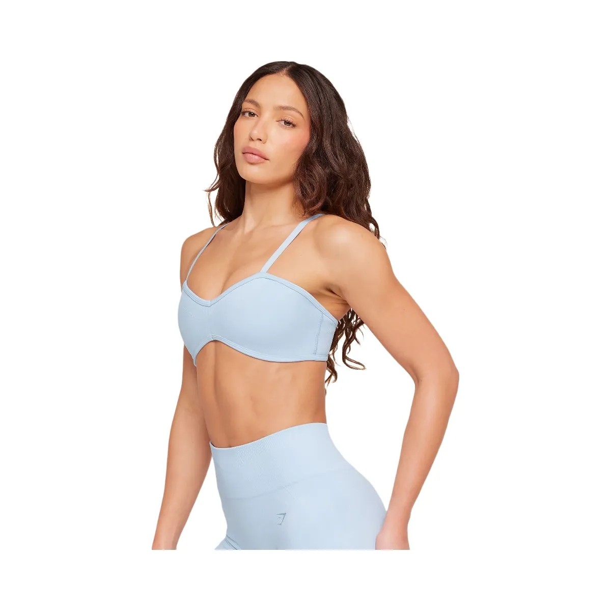 Gymshark Poise Light Support Seamless Sports Bra "Chilled Blue" - HypeFly India View 3