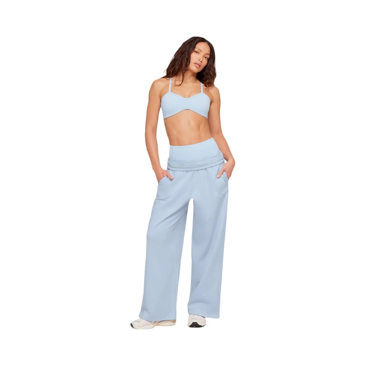 Gymshark Poise Light Support Seamless Sports Bra "Chilled Blue" - HypeFly India View 4
