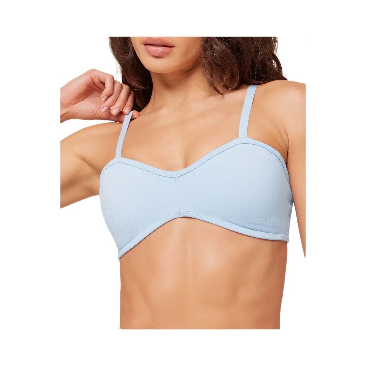 Gymshark Poise Light Support Seamless Sports Bra "Chilled Blue" - HypeFly India View 5