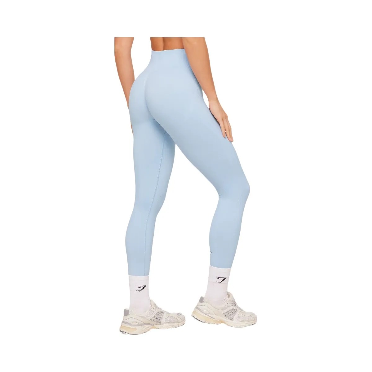 Gymshark Poise Seamless Leggings "Chilled Blue" - HypeFly India View 2