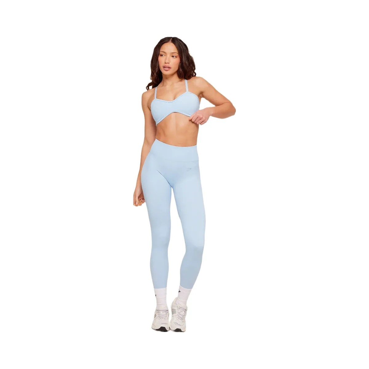 Gymshark Poise Seamless Leggings "Chilled Blue" - HypeFly India View 4