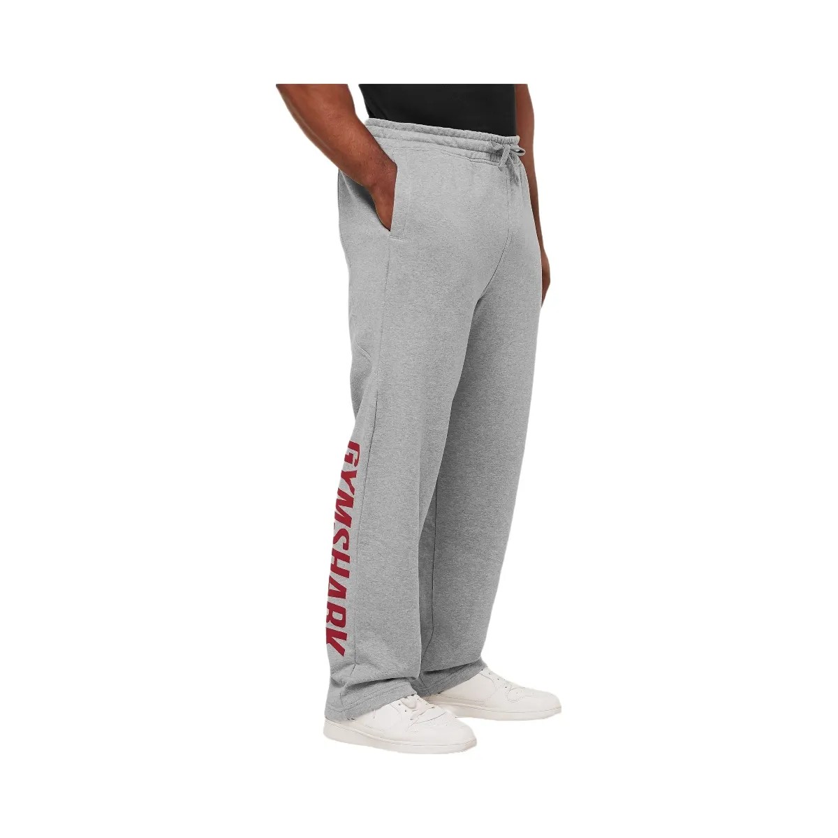 Gymshark Power Straight Leg Pants "Charcoal Core Marl Sets Red" - HypeFly India View 1