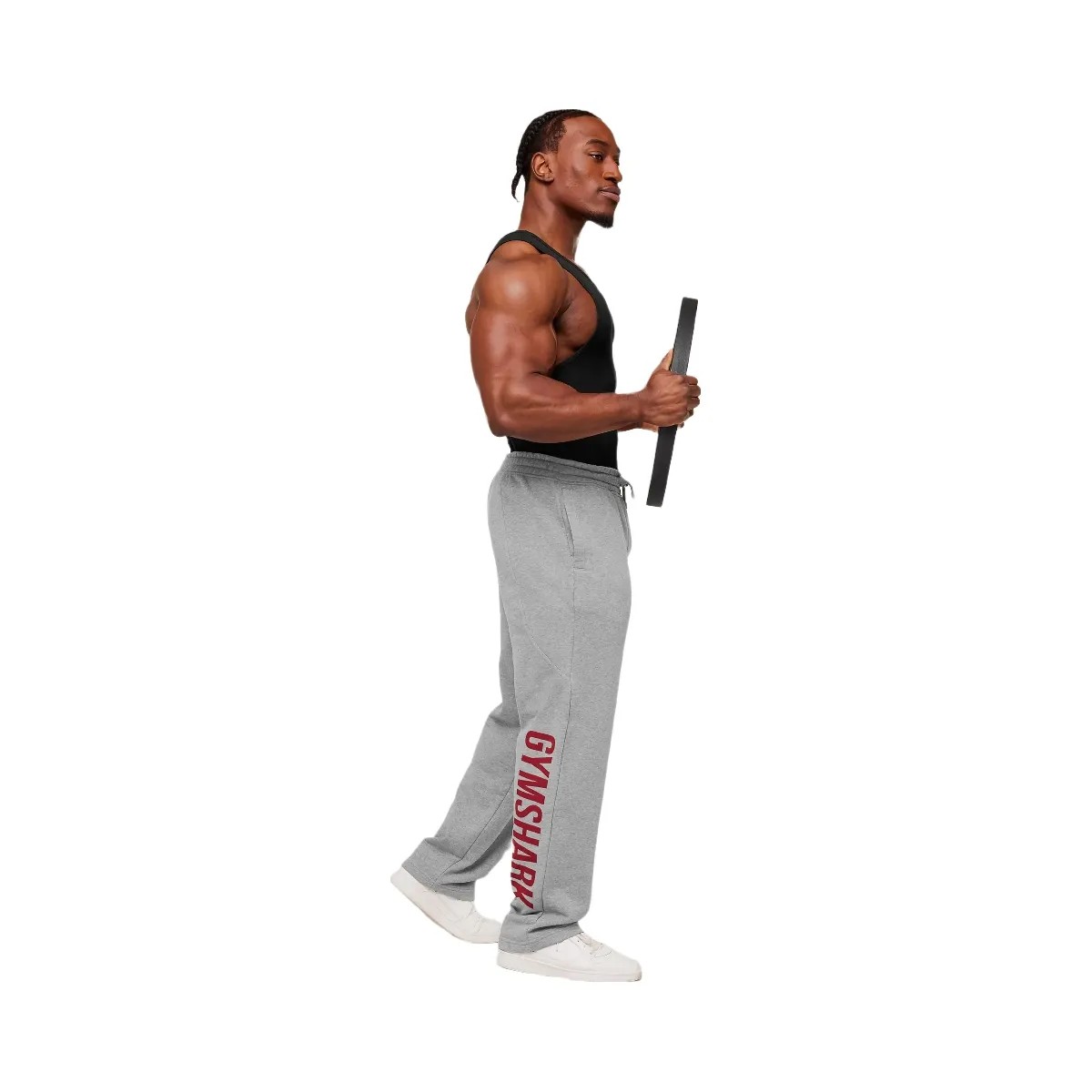 Gymshark Power Straight Leg Pants "Charcoal Core Marl Sets Red" - HypeFly India View 4