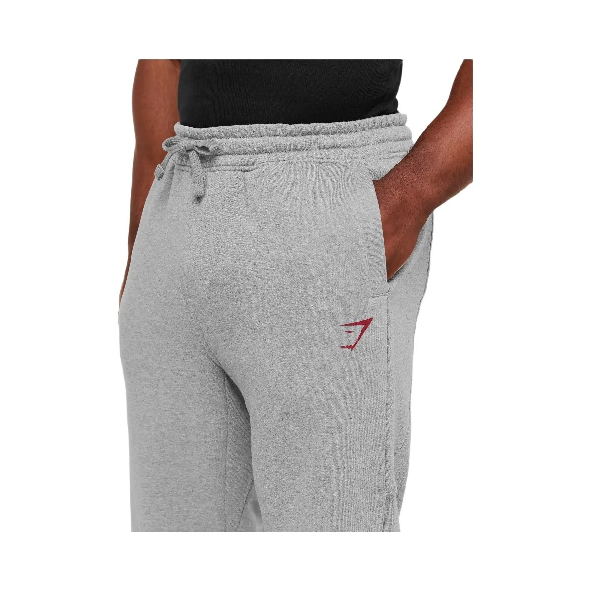 Gymshark Power Straight Leg Pants "Charcoal Core Marl Sets Red" - HypeFly India View 5
