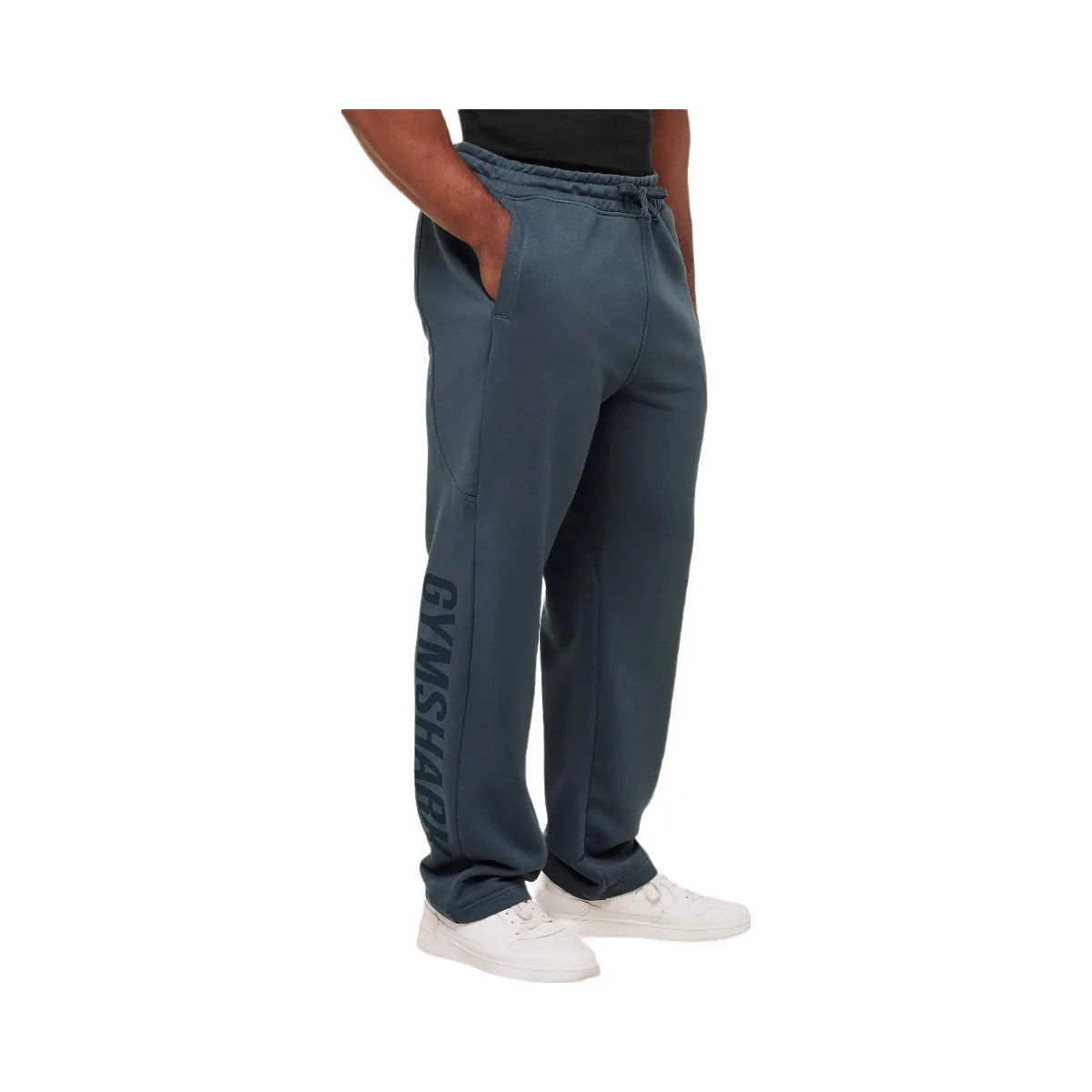 Gymshark Power Straight Leg Pants "GS Stealth Blue GS Deep Petrol Blue" - HypeFly India View 1