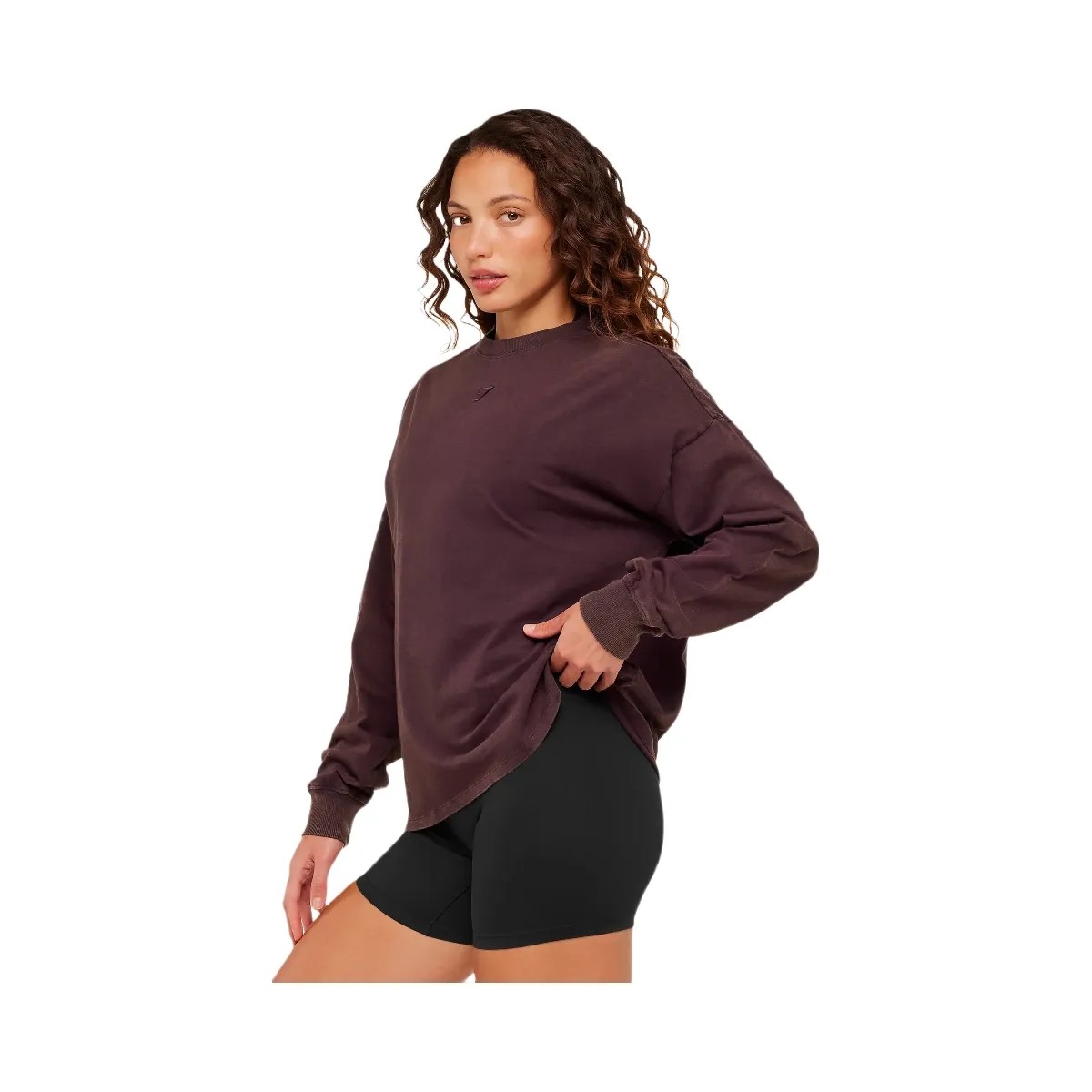 Gymshark Power Washed Long Sleeve Top "Cherry Purple Acid Wash" - HypeFly India View 3