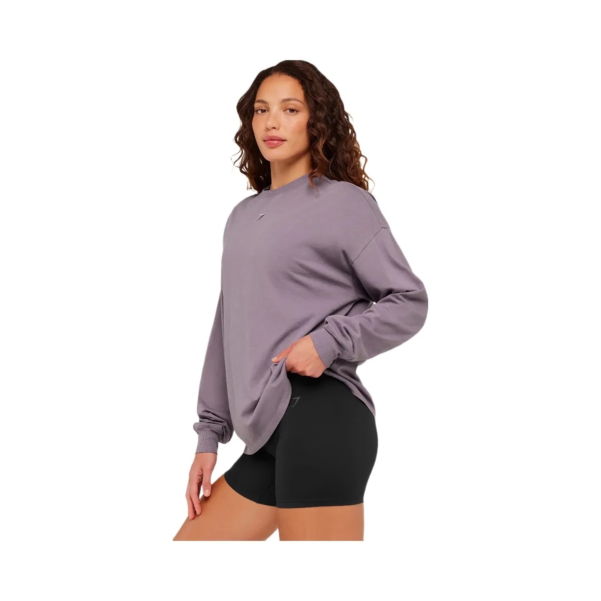 Gymshark Power Washed Long Sleeve Top "Dusk Purple Acid Wash" - HypeFly India View 3