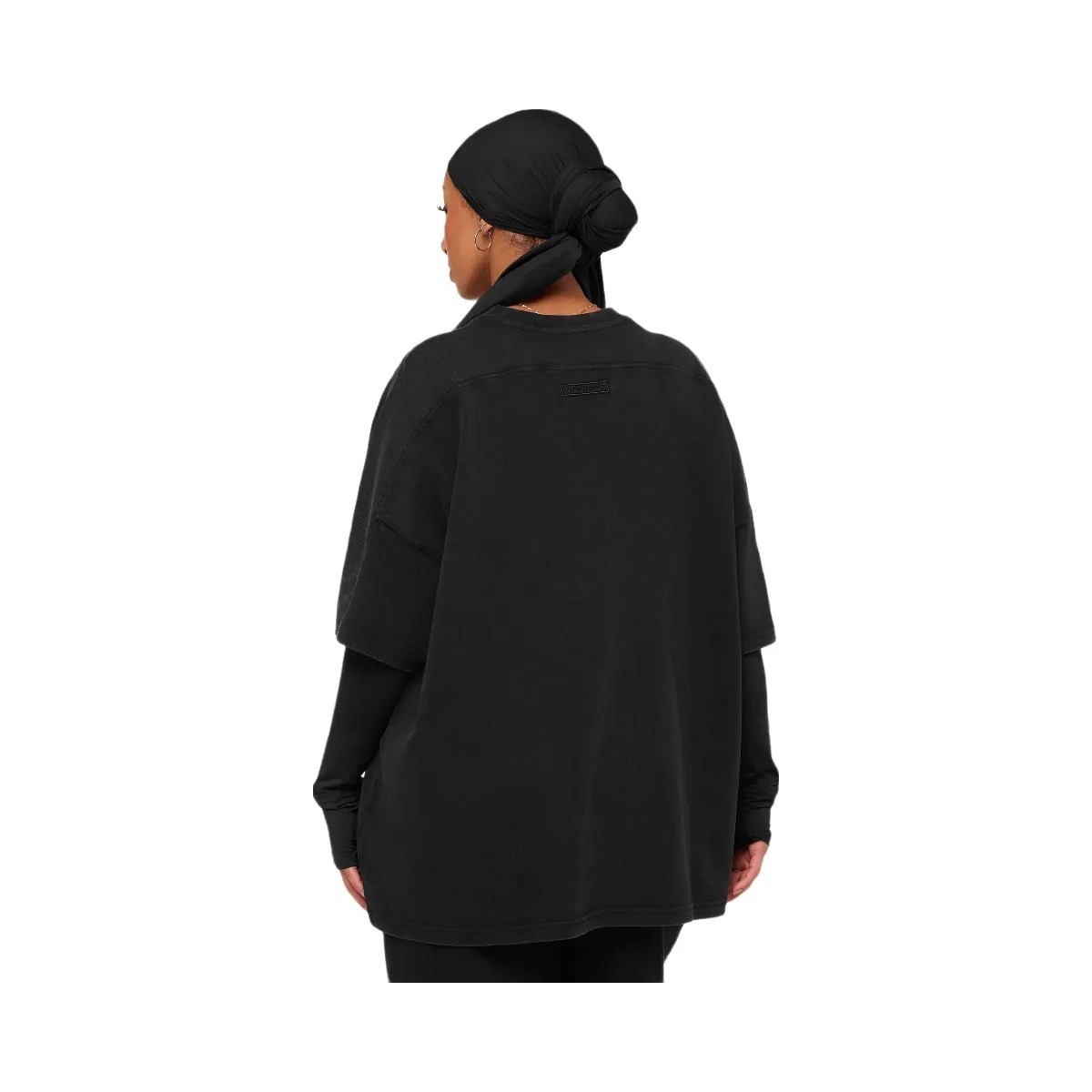 Gymshark Pump Cover Structured Fleece Top "Black Wash" - HypeFly India View 2