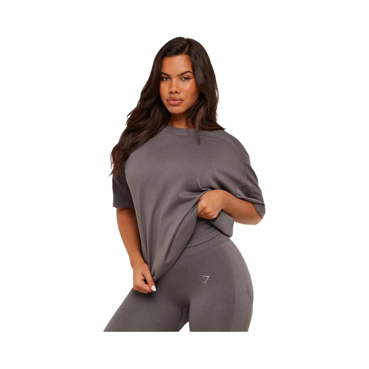 Gymshark Pump Cover Structured Fleece Top "GS Cool Brown WASH" - HypeFly India View 1