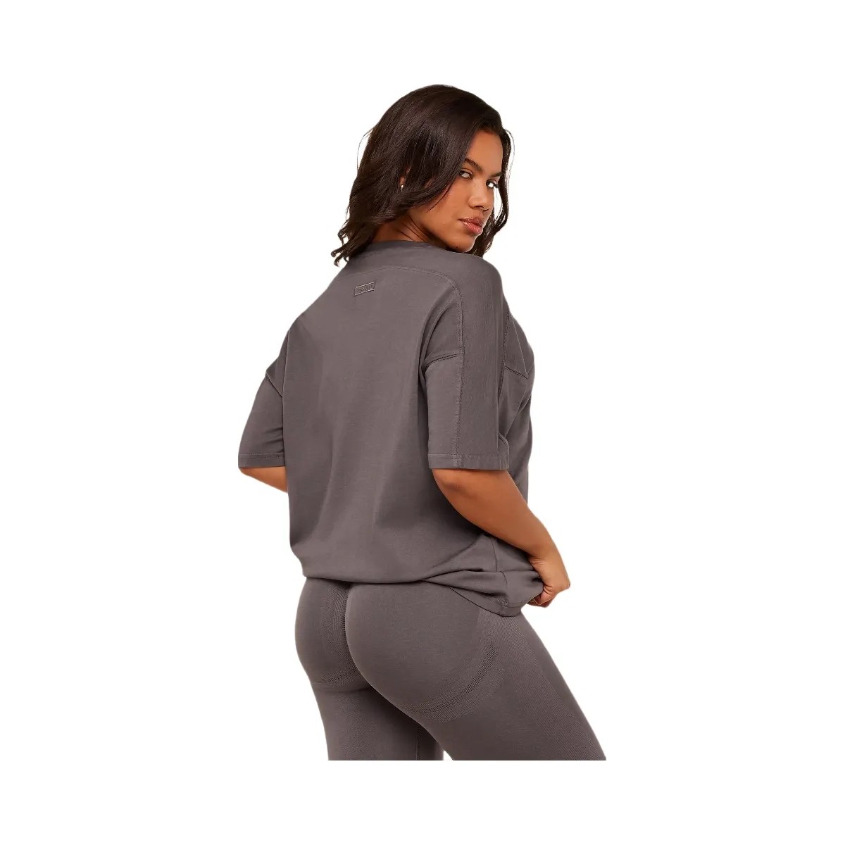 Gymshark Pump Cover Structured Fleece Top "GS Cool Brown WASH" - HypeFly India View 2