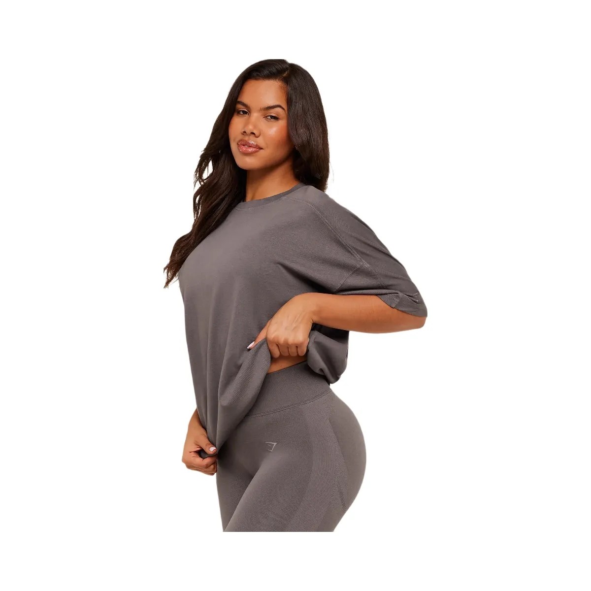 Gymshark Pump Cover Structured Fleece Top "GS Cool Brown WASH" - HypeFly India View 3