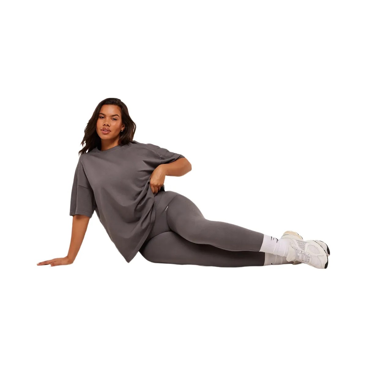 Gymshark Pump Cover Structured Fleece Top "GS Cool Brown WASH" - HypeFly India View 4