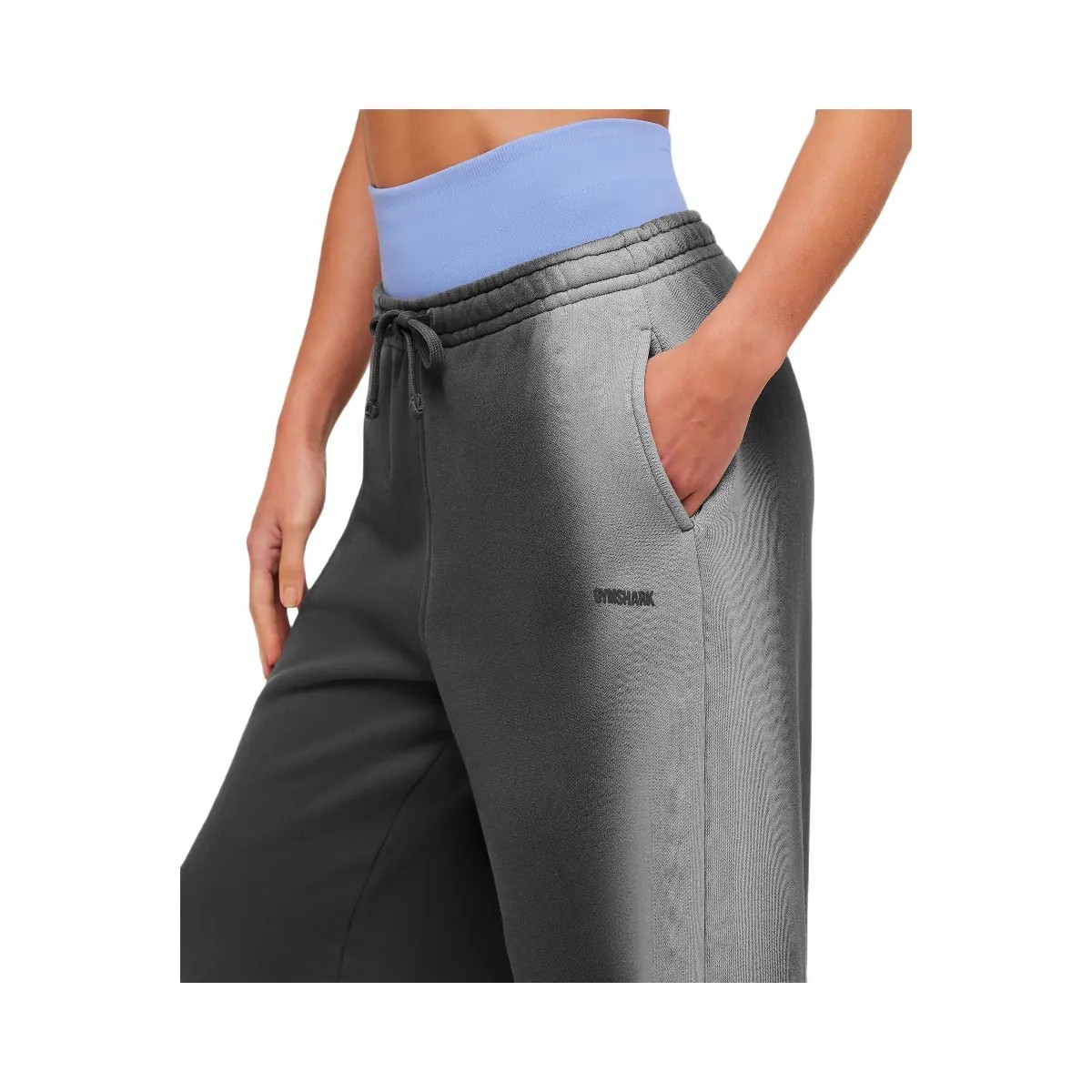 Gymshark Pump Washed Straight Leg Joggers "Onyx Grey Stratus Grey" - HypeFly India View 5