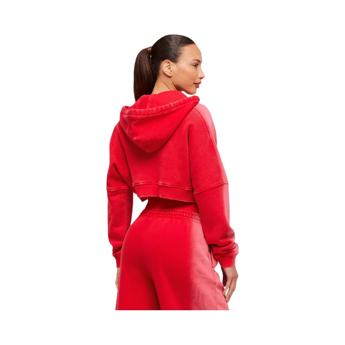 Gymshark Pump Washed Zip Through Hoodie "Carmine Red Soft White" - HypeFly India View 2