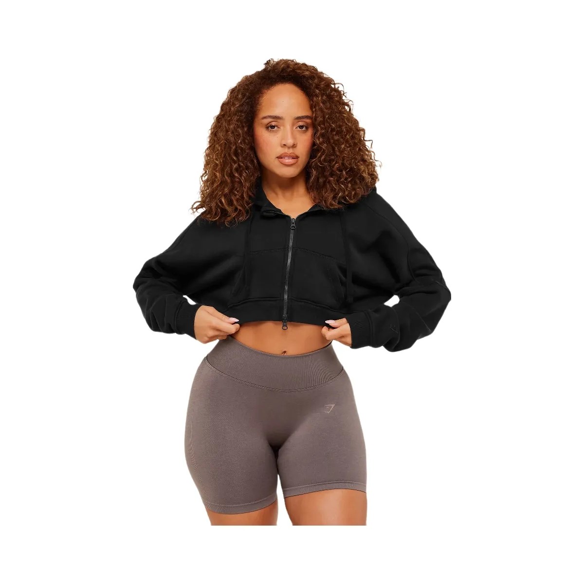 Gymshark Pump Zip Through Hoodie "Black Wash" - HypeFly India View 1
