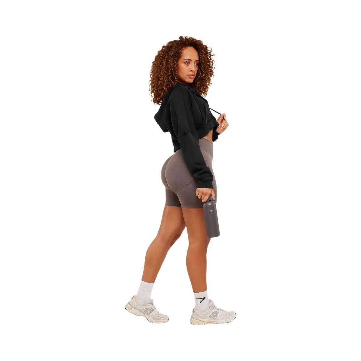 Gymshark Pump Zip Through Hoodie "Black Wash" - HypeFly India View 4