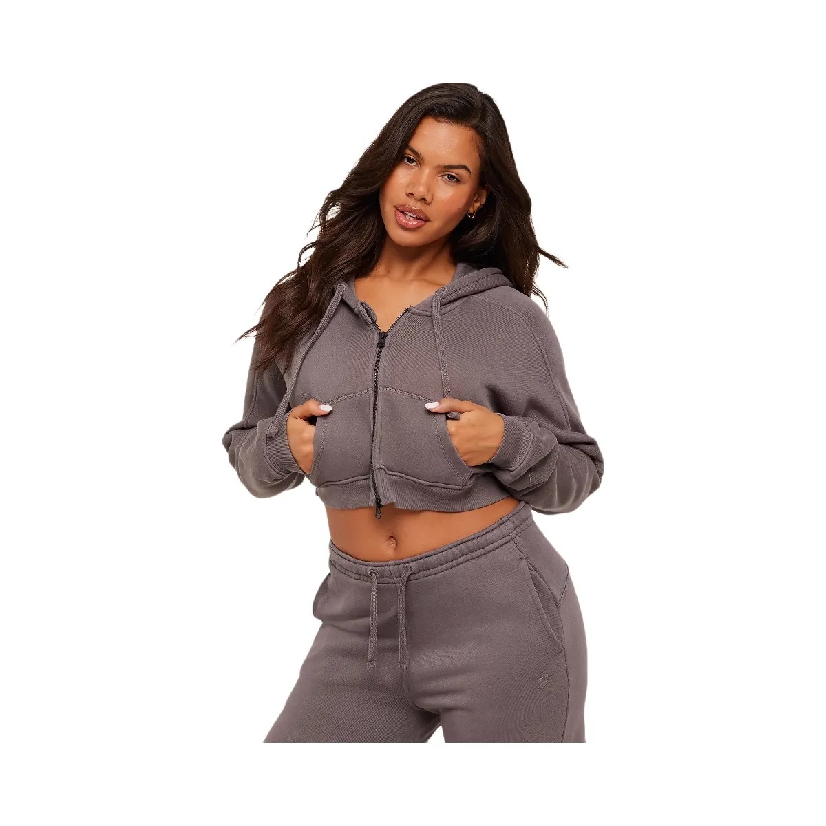 Gymshark Pump Zip Through Hoodie "GS Cool Brown WASH" - HypeFly India View 1