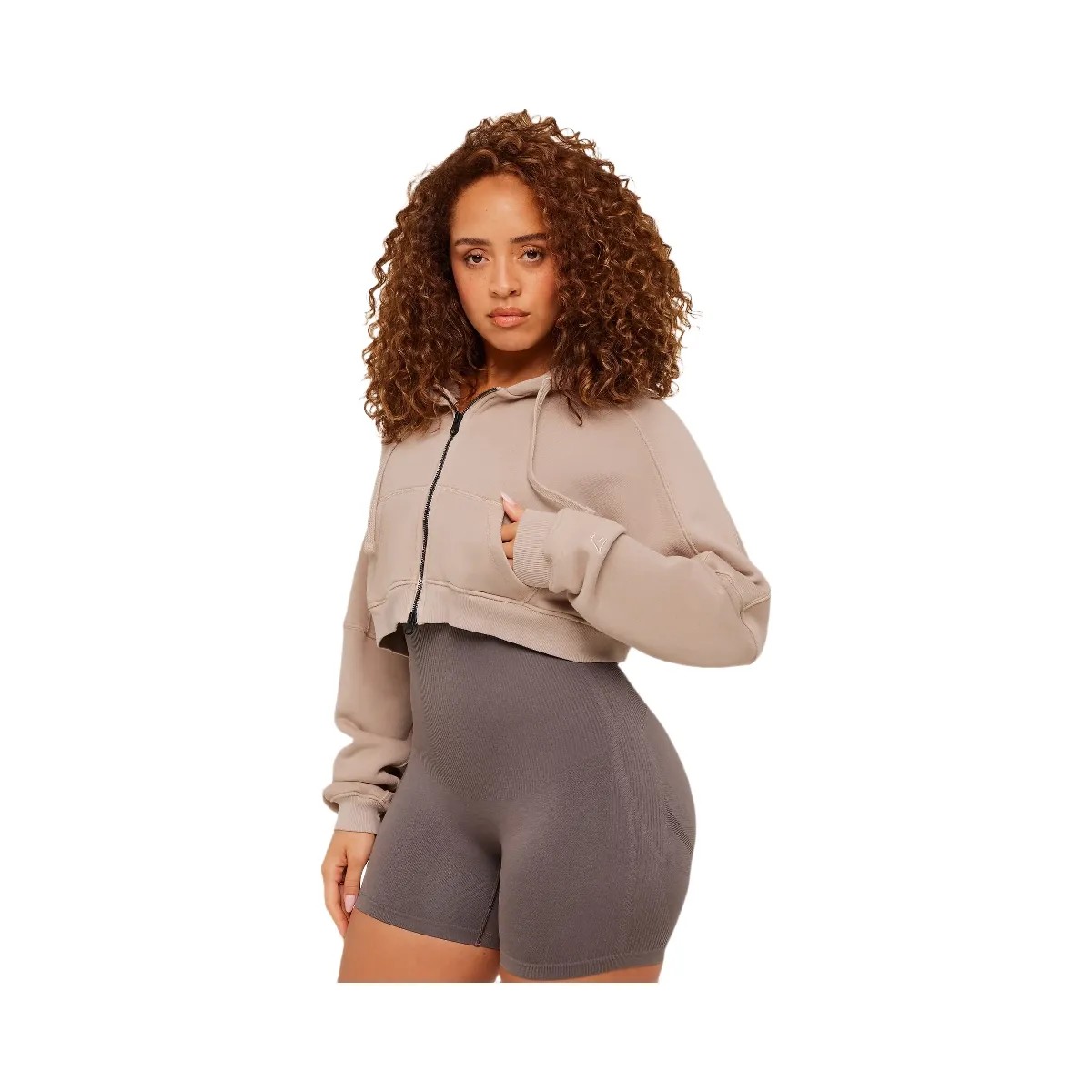 Gymshark Pump Zip Through Hoodie "GS Dusk Pink WASH" - HypeFly India View 3