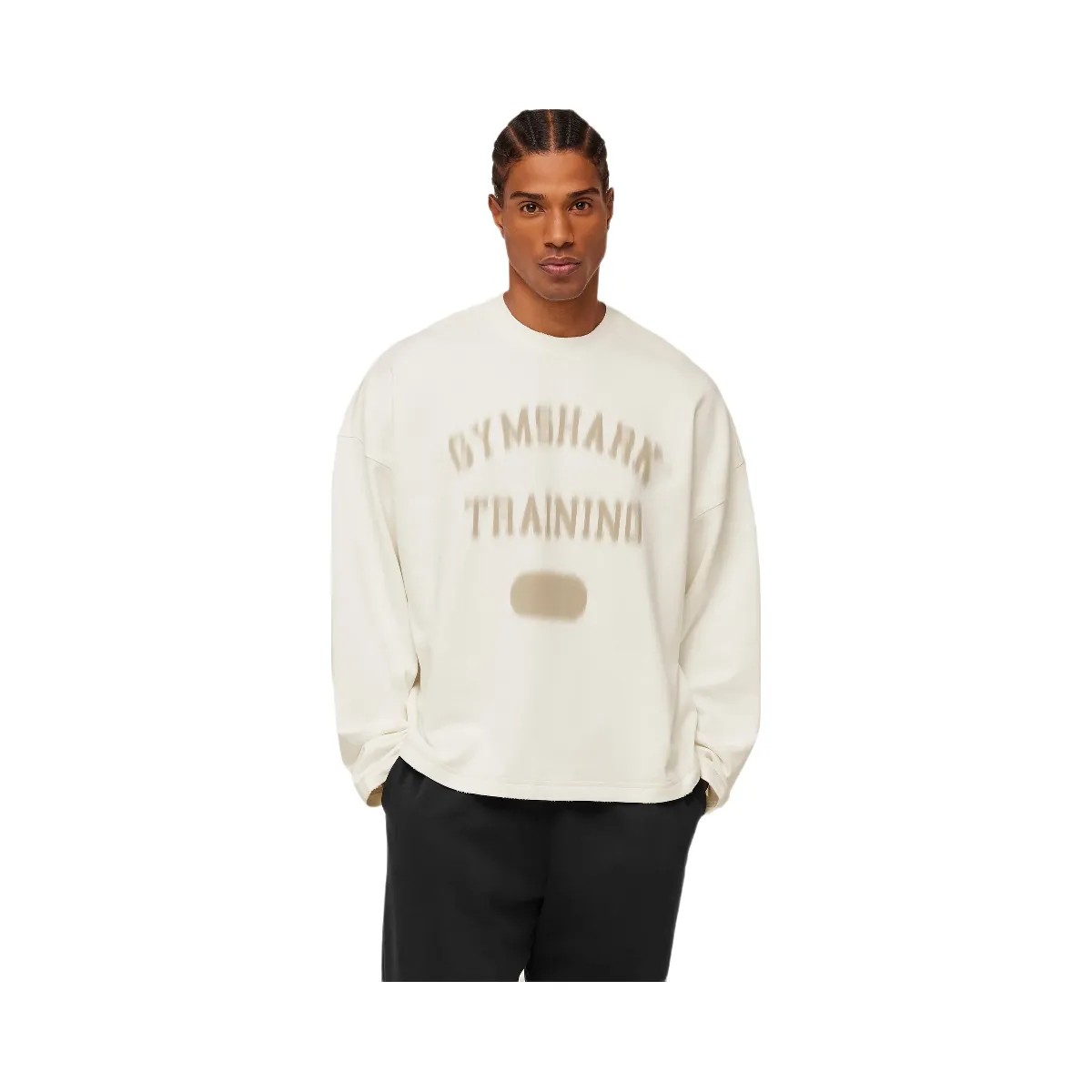 Gymshark Re-Rack Crew Neck Pullover "GS Soft White" - HypeFly India View 1