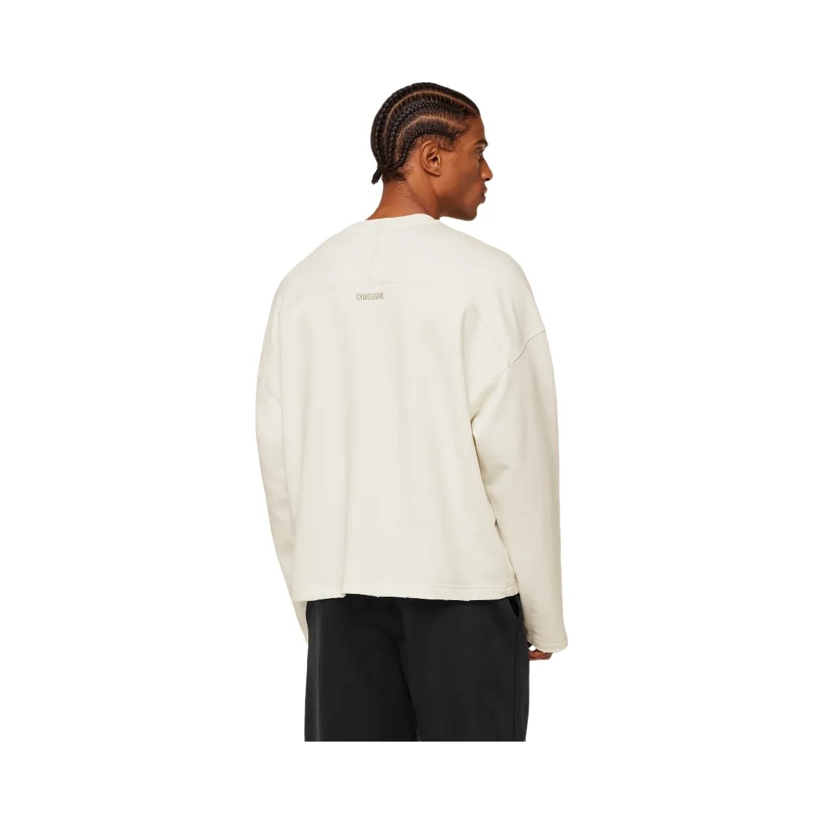Gymshark Re-Rack Crew Neck Pullover "GS Soft White" - HypeFly India View 2