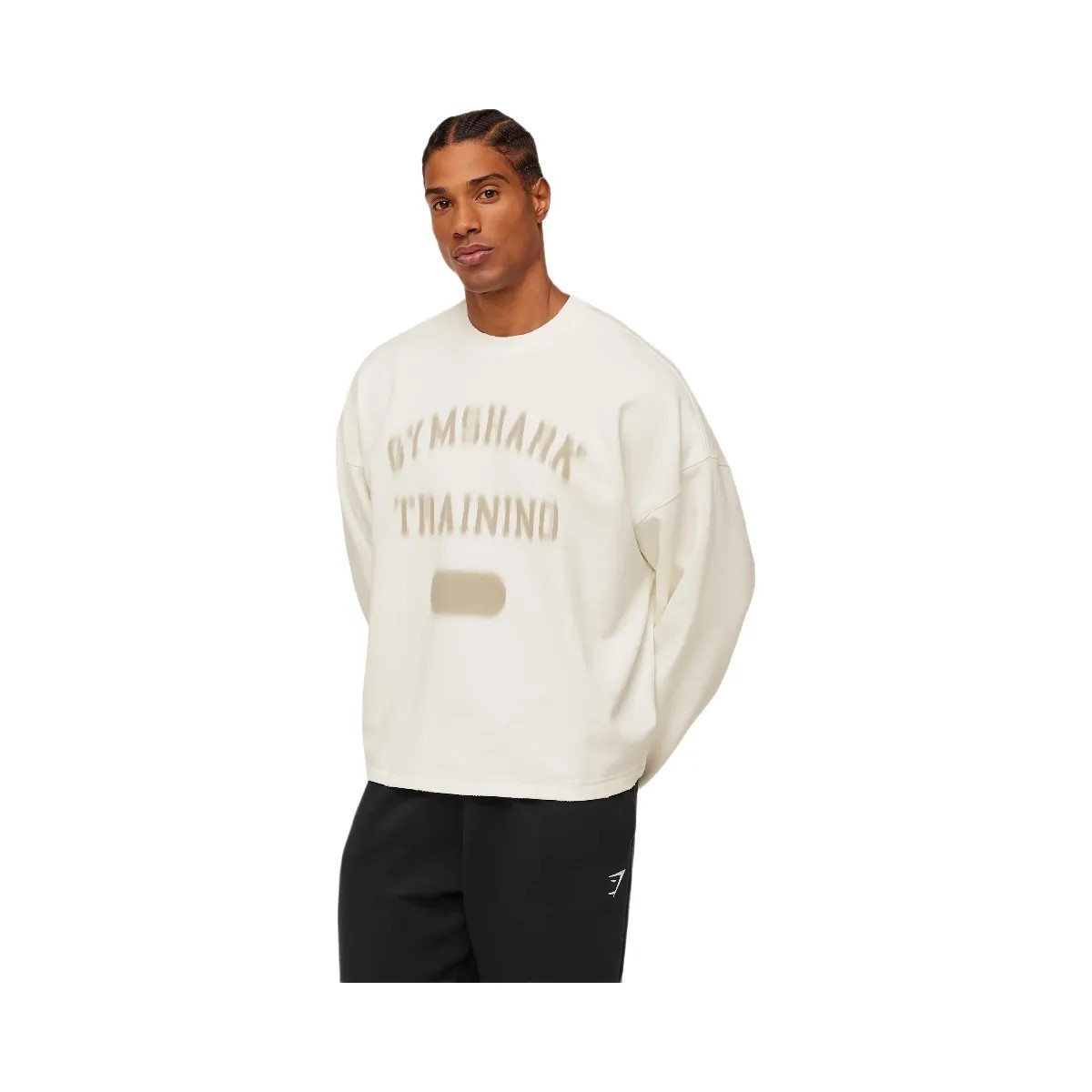 Gymshark Re-Rack Crew Neck Pullover "GS Soft White" - HypeFly India View 3