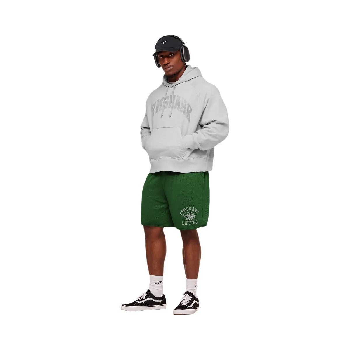 Gymshark Retro Collegiate Graphic Hoodie "Bros Soft Grey Marl" - HypeFly India View 4