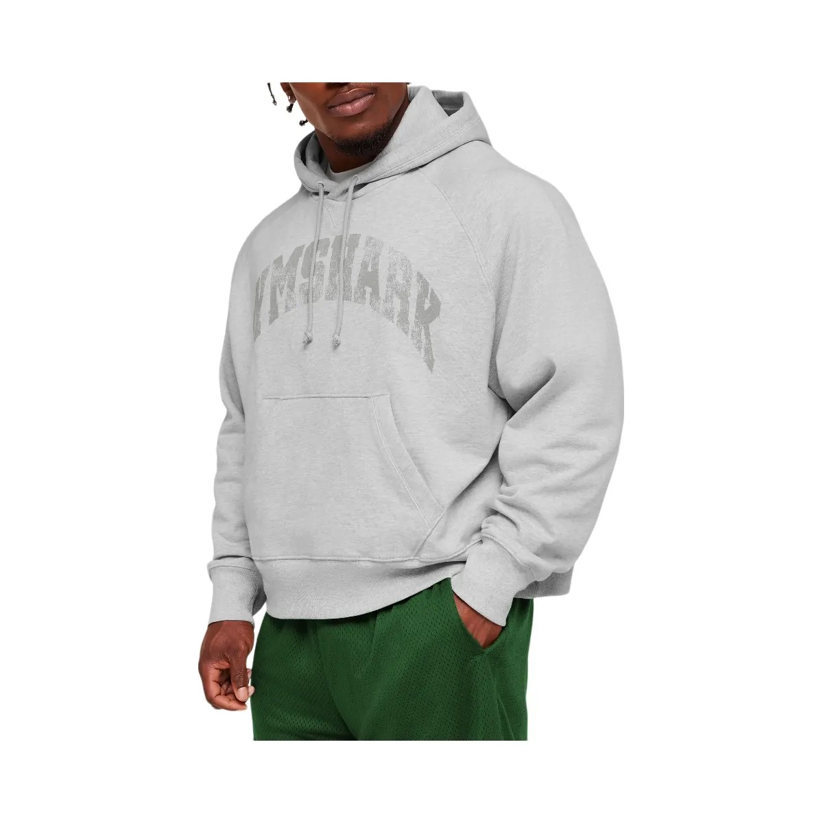 Gymshark Retro Collegiate Graphic Hoodie "Bros Soft Grey Marl" - HypeFly India View 5