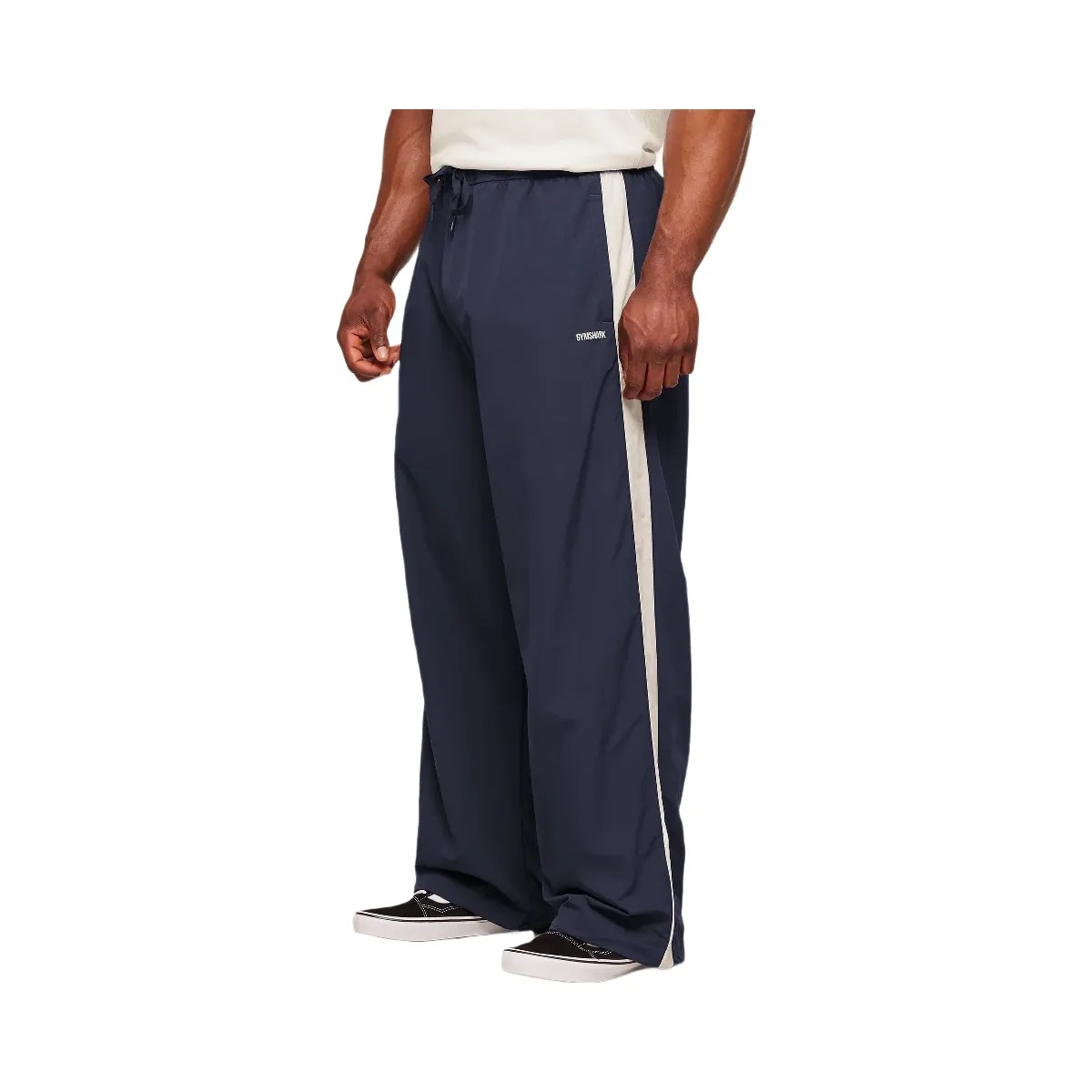 Gymshark Retro Collegiate Track Pants "Heavy Blue Tinted White" - HypeFly India View 4
