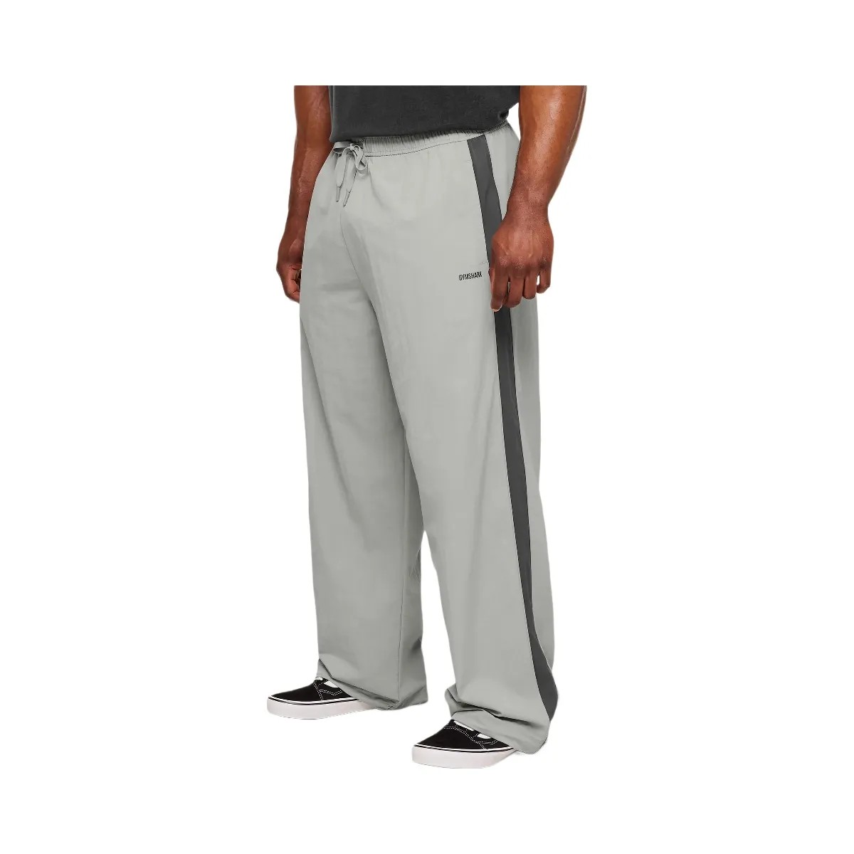 Gymshark Retro Collegiate Track Pants "Smokey Grey Onyx Grey" - HypeFly India View 3