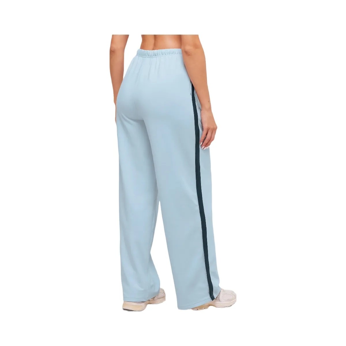 Gymshark Retro Stripe Snap Pants "Smoke Blue Deep Petrol Blue" - HypeFly India View 2