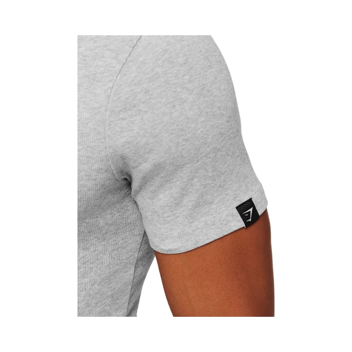 Gymshark Ribbed T-Shirt "Light Grey Core Marl" - HypeFly India View 5